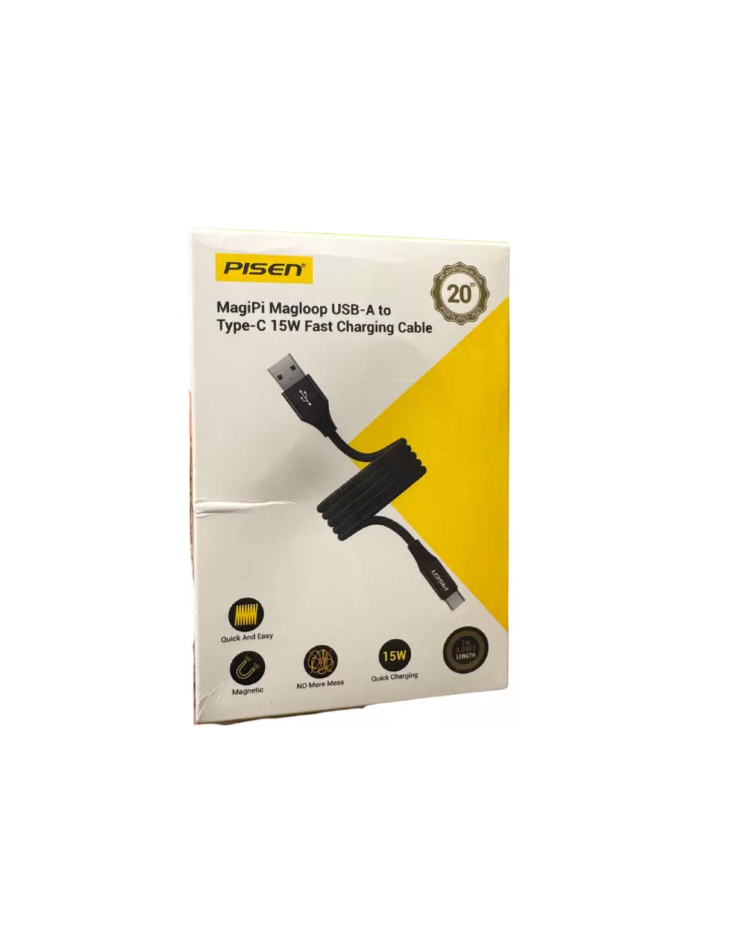 Cable Pisen MagiPi Magloop USB a USB-C Magnético 15W 1m Original