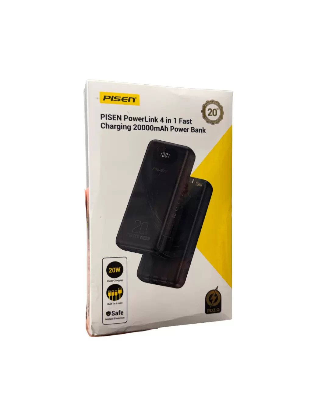 Power Bank Pisen PowerLink 4 in 1 Fast Charging 20000mAh Original